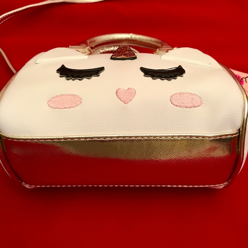 Luv Betsey Mini Barrel Crossbody Unicorn Handbag - Picture 7 of 7
